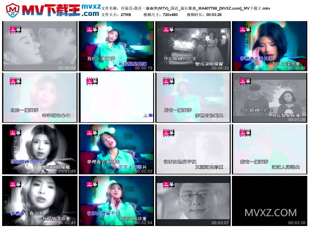 许茹芸-我有一廉幽梦(MTV)_国语_流行歌曲_MA407768